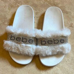 Bebe slides, worn once